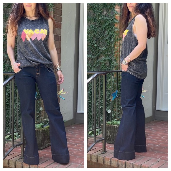 #BEST FITTING Wide leg side pocket dark denim jeans - Picture 7 of 8